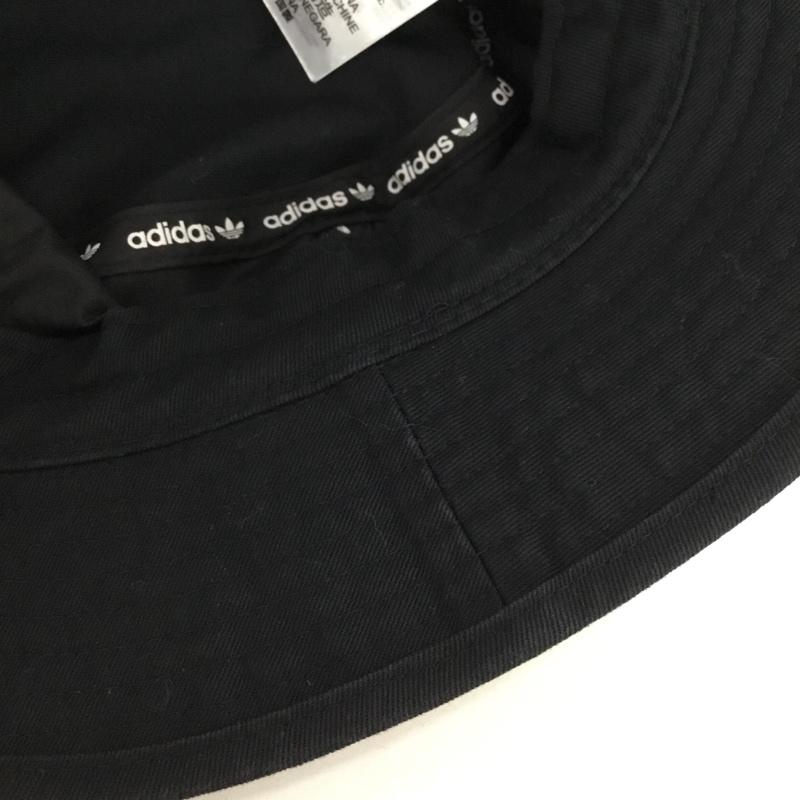 アディダス adidas 帽子 ハット BK7345 トレフォイル バケットハット FREE ロゴ、文字 黒 / ブラック / メンズ USED 古着 中古 10148879