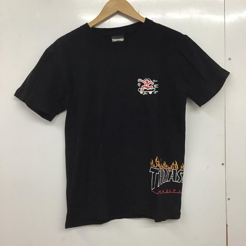 スラッシャー THRASHER Tシャツ 半袖 半袖カットソー プリントTシャツ クルーネックカットソー S ロゴ、文字 黒 / ブラック / メンズ USED 古着 中古 10136576