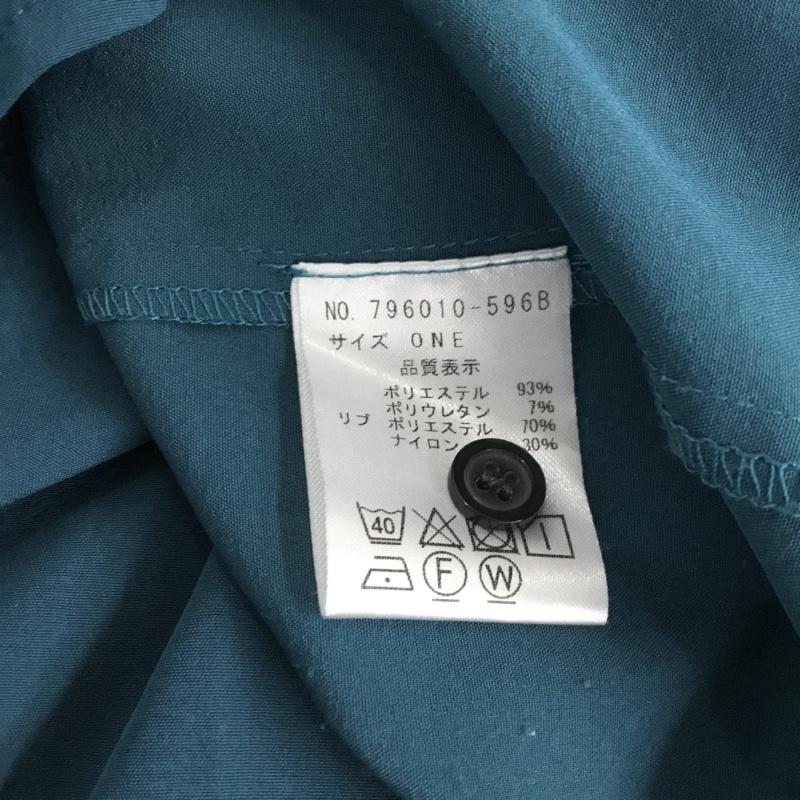 オズモーシス OSMOSIS シャツ、ブラウス 長袖 796010-596B リブ切替ブラウス ONE SIZE 無地 青 / ブルー / レディース USED 古着 中古 10144643