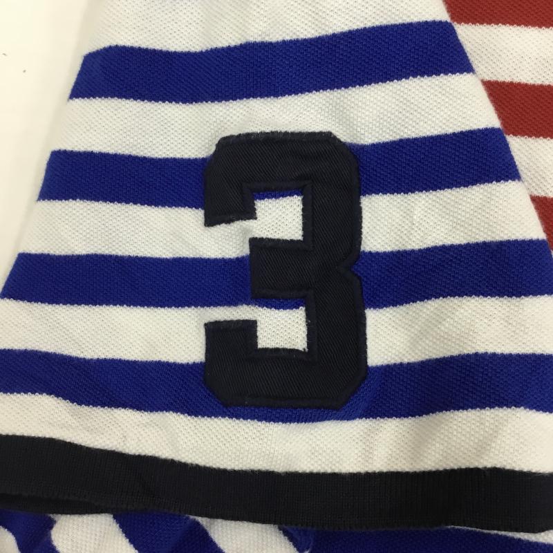 ポロラルフローレン POLO RALPH LAUREN ポロシャツ 半袖 L ボーダー柄 白 / ホワイト / メンズ USED 古着 中古 10133534