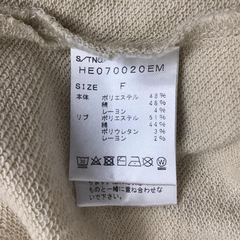 ヘザー Heather ワンピース ロングスカート 長袖スウェットワンピース パーカーロングワンピース サイドスリット FREE 無地 ベージュ / ベージュ / レディース USED 古着 中古 10110903