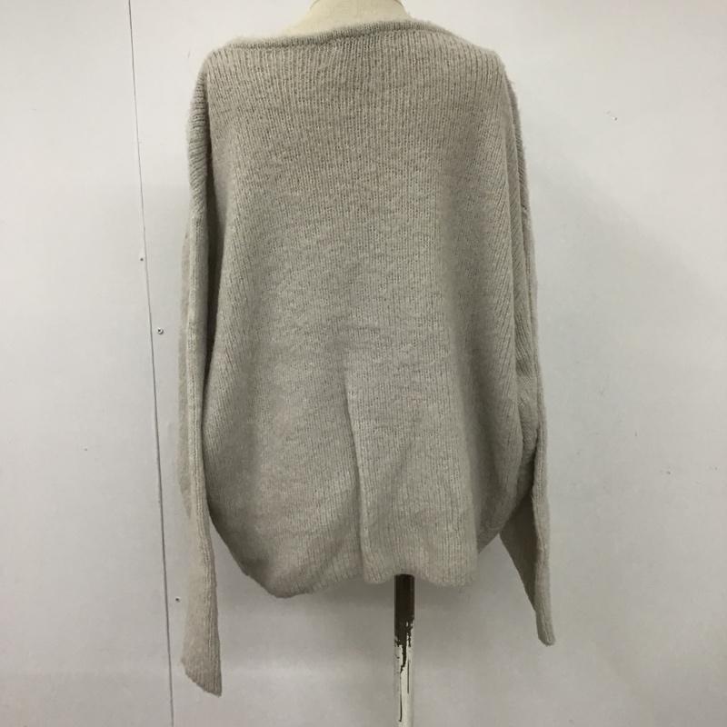 ジーナシス JEANASIS ニット、セーター 長袖 モヘアニットシャギーニット キーネックニット 長袖ニットカットソー FREE 無地 灰 / グレー / レディース USED 古着 中古 10103809