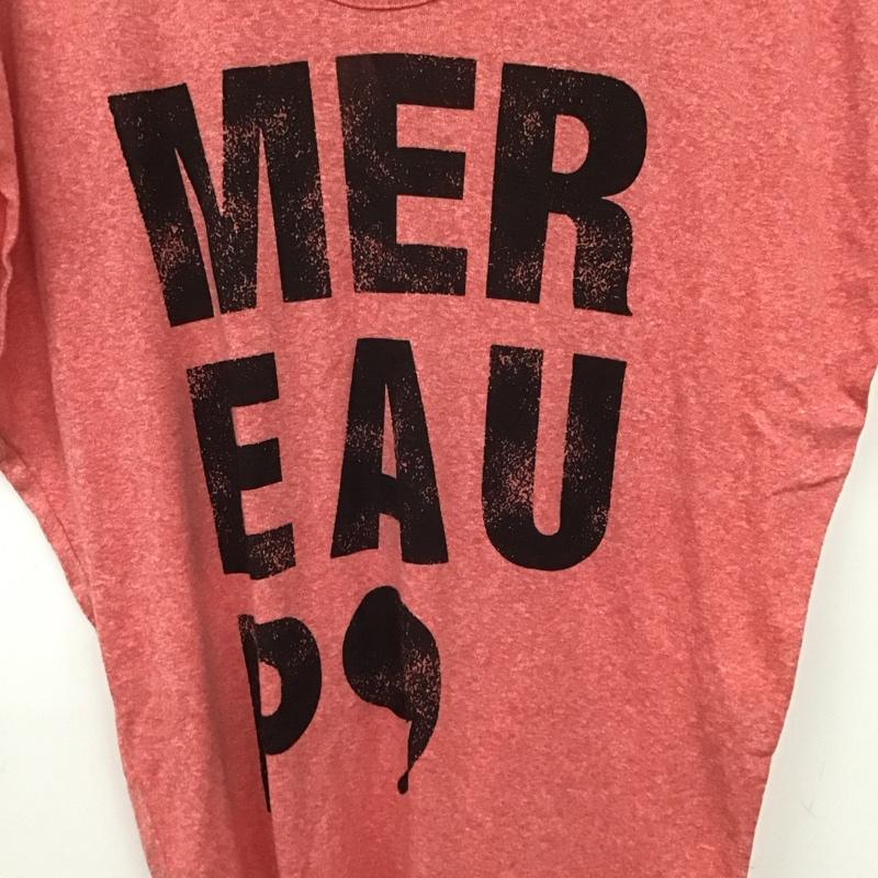 メルシーボークー mercibeaucoup, Tシャツ 半袖 プリントTシャツ クルーネックカットソー ノースリーブカットソー 1 ロゴ、文字 赤 / レッド / レディース USED 古着 中古 10136268