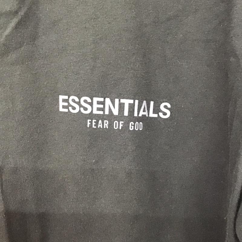 エッセンシャルズ ESSENTIALS ポロシャツ 半袖 半袖ポロシャツ 半袖カットソー カラーシャツ M ロゴ、文字 黒 / ブラック / メンズ USED 古着 中古 10132889
