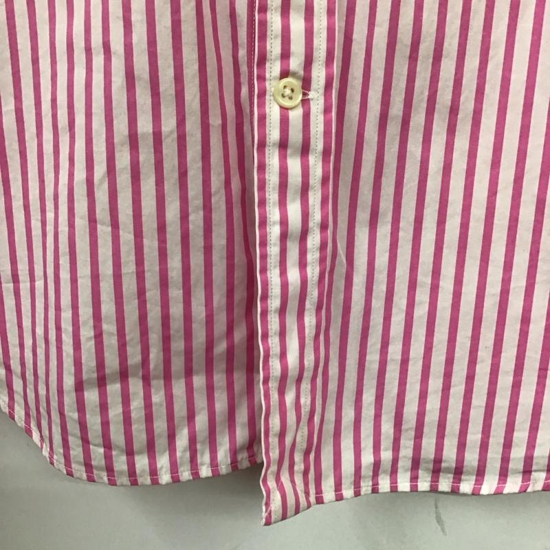 ポロラルフローレン POLO RALPH LAUREN シャツ、ブラウス 長袖 211525038005 ストライプ 4 ワンポイント 白 / ホワイト / X 桃 / ピンク / レディース USED 古着 中古 10114441