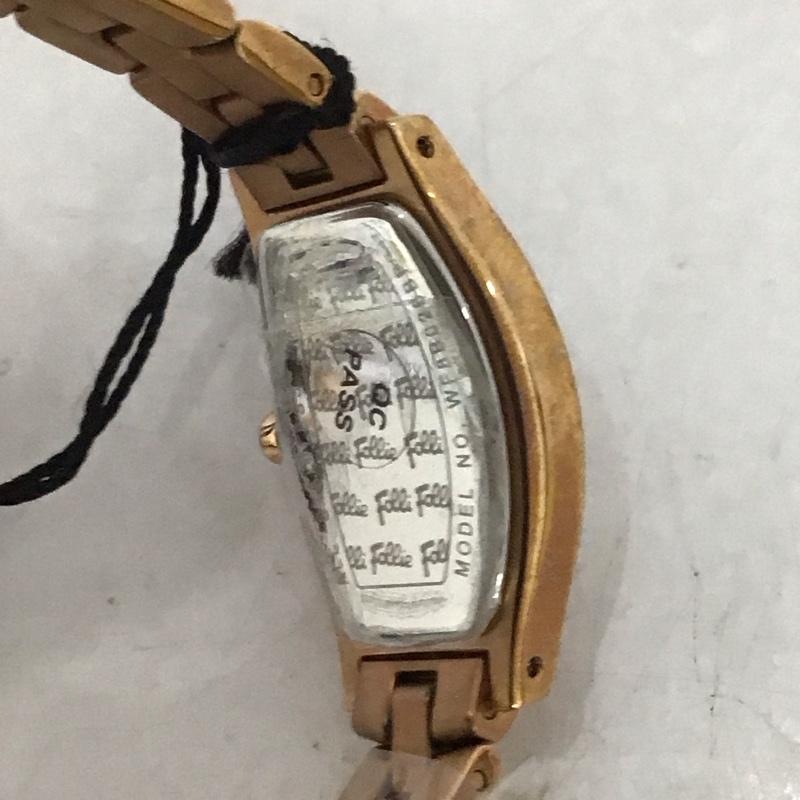 フォリフォリ Folli Follie 腕時計 アナログ(クォーツ式) WF8B026BP 箱有 ロゴ、文字 金 / ゴールド / レディース USED 古着 中古 10134484