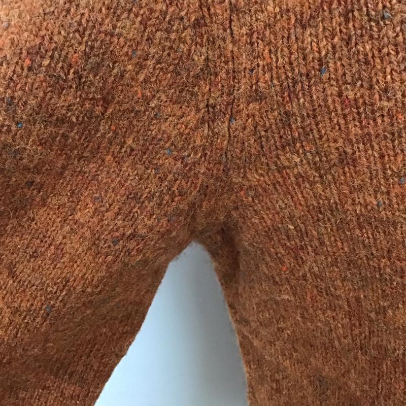エルエルビーン L.L.Bean ニット、セーター 長袖 285327 ハーフジップ エルボーパッチ S 無地 橙 / オレンジ / メンズ USED 古着 中古 10111250