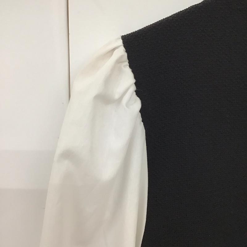 ザラ ZARA カットソー 長袖 S 無地 白 / ホワイト / X 黒 / ブラック / レディース USED 古着 中古 10129280