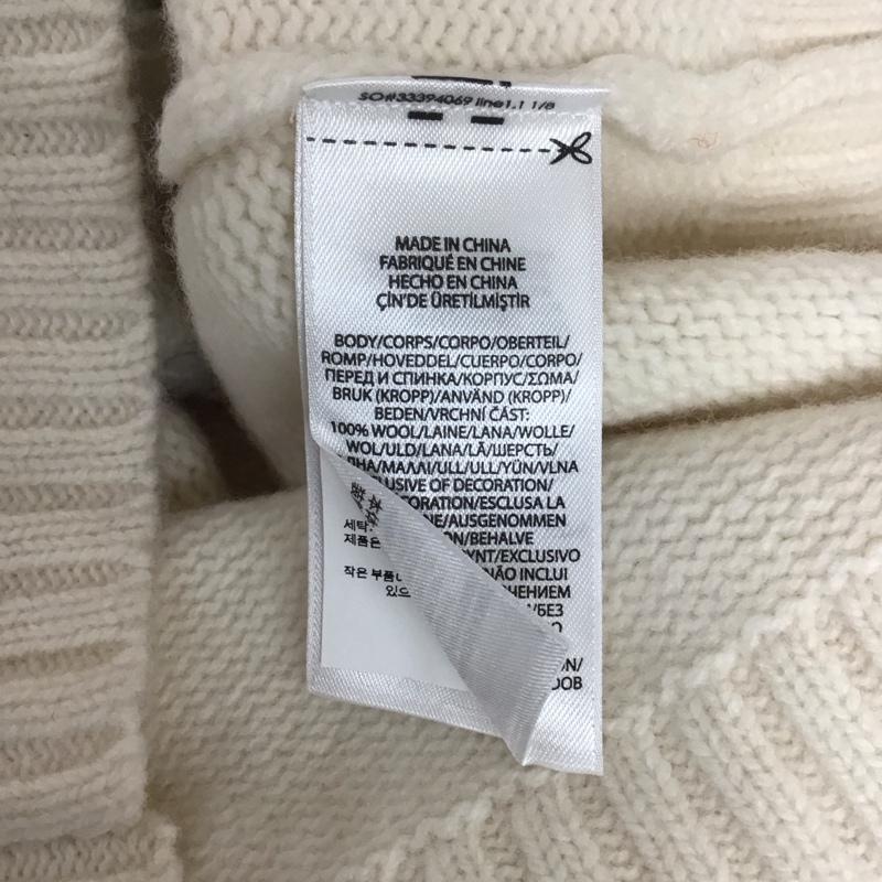 ポロラルフローレン POLO RALPH LAUREN ニット、セーター 長袖 長袖ニットカットソー ニット セーター クルーネックニット XS ロゴ、文字 白 / ホワイト /  レディース USED 古着 中古 10113758
