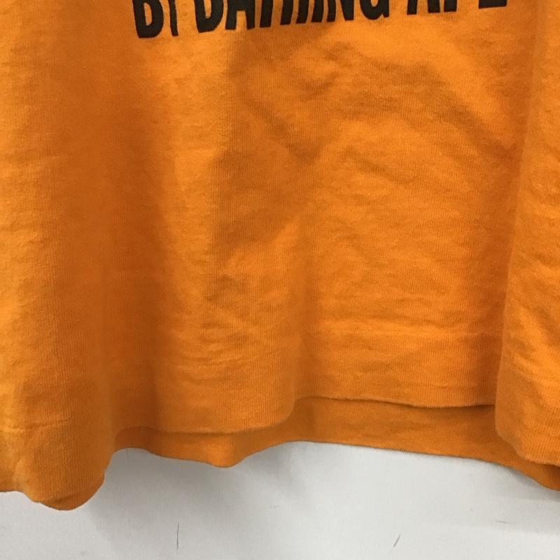 アベイシングエイプ A BATHING APE Tシャツ 半袖 プリント 橙 / オレンジ / レディース USED 古着 中古 10130306