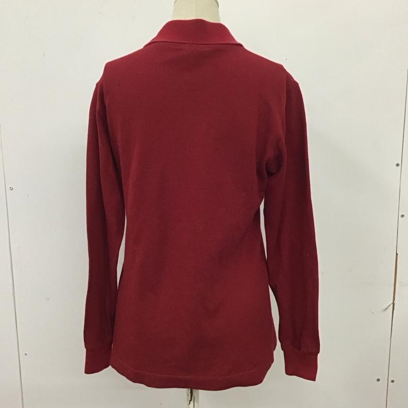 ラコステ LACOSTE ポロシャツ 長袖 ワニ ワンポイント えんじ / ワインレッド / レディース USED 古着 中古 10116163