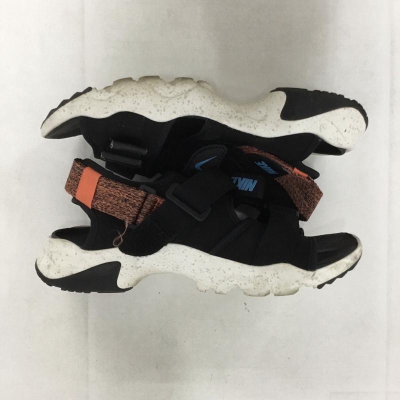 ナイキ NIKE サンダル サンダル CI8797-007 キャニオンサンダル 26cm 26.0cm ロゴ、文字 黒 / ブラック / X 橙 / オレンジ / レディース USED 古着 中古 10138839
