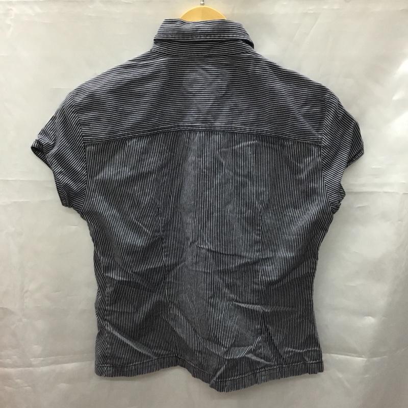 ラルフローレン RALPHLAUREN シャツ、ブラウス 半袖 ストライプ インディゴ / インディゴ / レディース USED 古着 中古 10110835