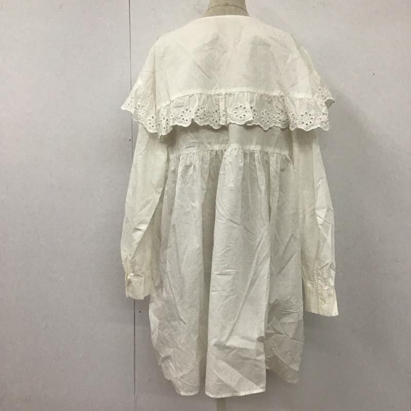 ローリーズファーム LOWRYS FARM チュニック 長袖 FREE 無地 白 / ホワイト / レディース USED 古着 中古 10111596