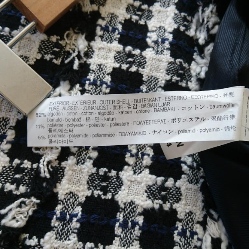 ザラベーシック ZARA BASIC コート コート一般 L チェック 白 / ホワイト / X 黒 / ブラック / X 青 / ブルー / レディース USED 古着 中古 10011644