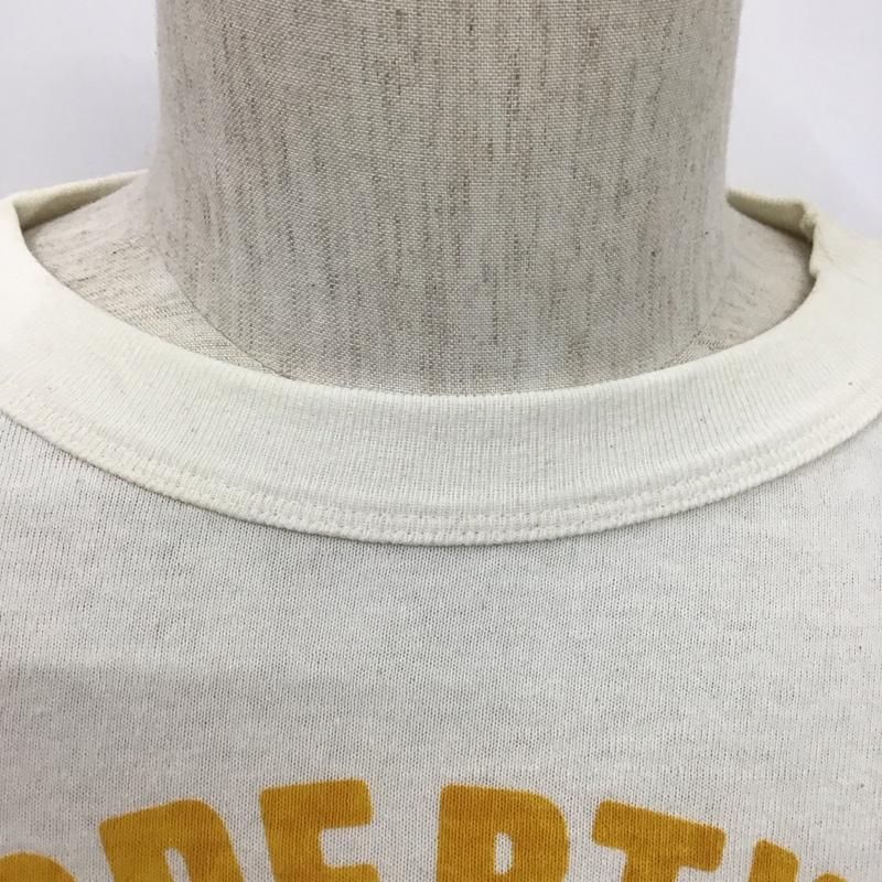 マジェスティック MAJESTIC カットソー 七分袖 ラグランTシャツ 七分丈 プリントTシャツ クルーネックカットソー プリント 白 / ホワイト / X 黄 / イエロー / メンズ USED 古着 中古 10106608