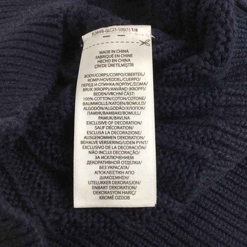 ポロラルフローレン POLO RALPH LAUREN カーディガン 長袖 長袖ニットカーディガン 前ボタン ノーカラー S 無地 紺 / ネイビー / レディース USED 古着 中古 10135105