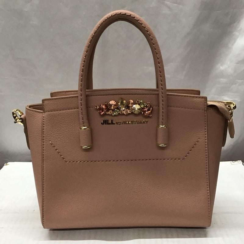 ジル バイ ジルスチュアート JILL by JILLSTUART ハンドバッグ ハンドバッグ ショルダーバッグ 2WAY ビジュー ロゴ、文字 桃 / ピンク / レディース USED 古着 中古 10118881