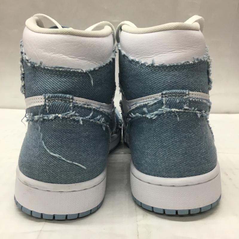 ナイキ NIKE スニーカー スニーカー DM9036-104 WMNS AIR JORDAN 1 RETRO HIGH OG 24.5cm 24.5cm ロゴ、文字 白 / ホワイト / X 水色 / ライトブルー / レディース USED 古着 中古 10106526