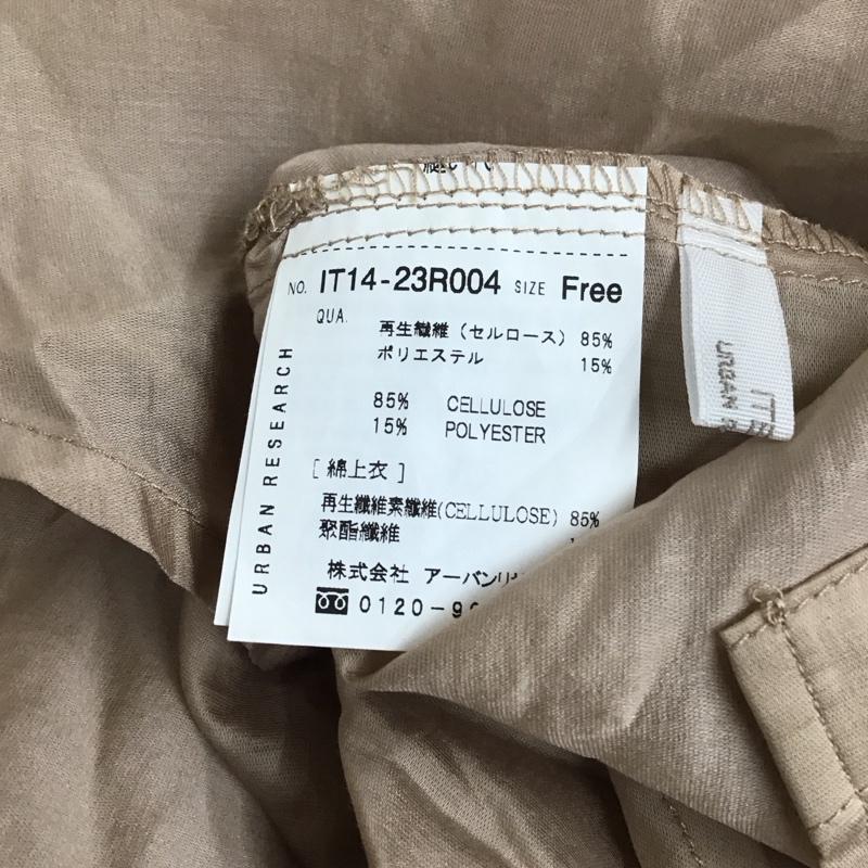 アーバンリサーチ URBAN RESEARCH シャツ、ブラウス 長袖 IT14-23R004 シアーバンドカラーシャツ FREE 無地 ベージュ / ベージュ / レディース USED 古着 中古 10112646