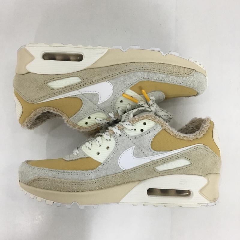 ナイキ NIKE スニーカー スニーカー DC5271-737 WMNS AIR MAX 90 フェイクファー 24.5cm 24.5cm ロゴ、文字 ベージュ / ベージュ / レディース USED 古着 中古 10124377