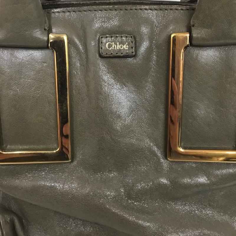 クロエ Chloe ハンドバッグ ハンドバッグ 2WAY ショルダー エテル ロゴ、文字 カーキ / カーキ / レディース USED 古着 中古 10124285