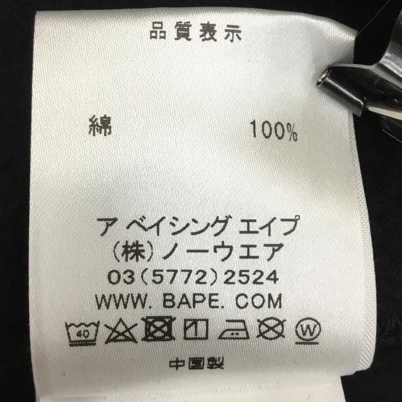 アベイシングエイプ A BATHING APE トレーナー 長袖 100cm ロゴ、文字 X プリント 黒 / ブラック / ボーイズ USED 古着 中古 10134375