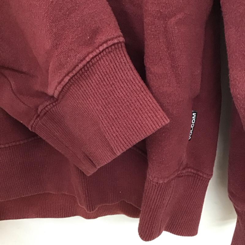 ボルコム VOLCOM トレーナー 長袖 長袖トレーナー スウェット クルーネック プルオーバー M ロゴ、文字 えんじ / ワインレッド / メンズ USED 古着 中古 10135738