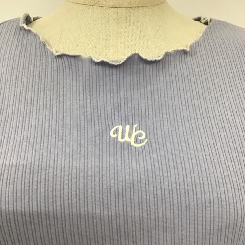 ダブルクローゼット w closet カットソー 長袖 356003 刺繍入りフレアスリーブプルオーバー ロゴ、文字 紫 / パープル /  レディース USED 古着 中古 10108371