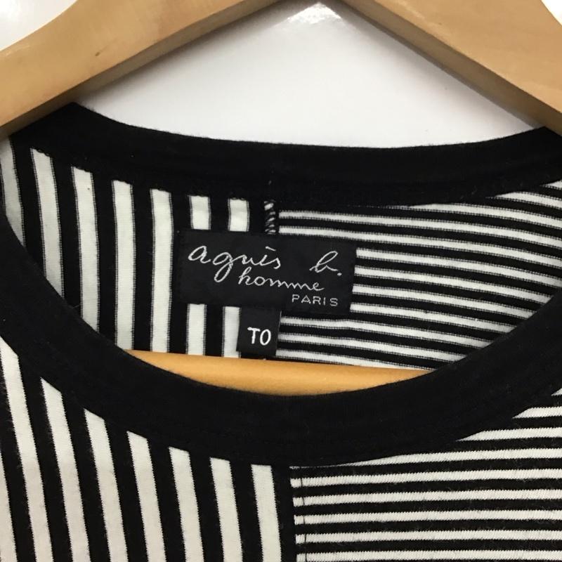 アニエス・ベー agnes b. Tシャツ 半袖 白 / ホワイト / X 黒 / ブラック / レディース USED 古着 中古 10130050