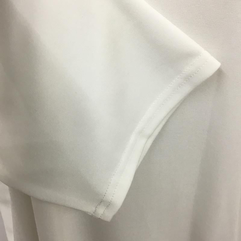 ローフ loaf カットソー 半袖 595006-440T スナップスリットロングTシャツ 半袖カットソー 変型 ロングカットソー 無地 白 / ホワイト / レディース USED 古着 中古 10110027