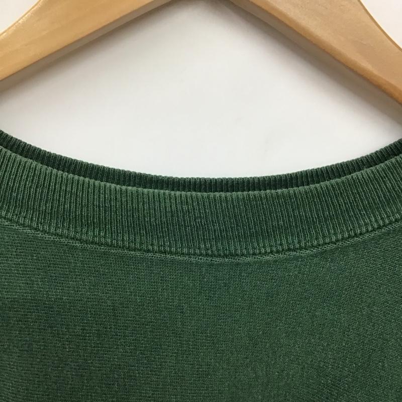 チャンピオン Champion トレーナー 長袖 長袖トレーナー スウェット クルーネック プルオーバー 90s XL ロゴ、文字 緑 / グリーン / メンズ USED 古着 中古 10132609