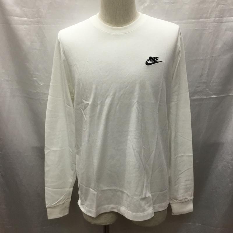 ナイキ NIKE カットソー 長袖 ar5194-100 スポーツウェアクラブロングスリーブTシャツ 長袖カットソー M ロゴ、文字 白 / ホワイト / メンズ USED 古着 中古 10122886