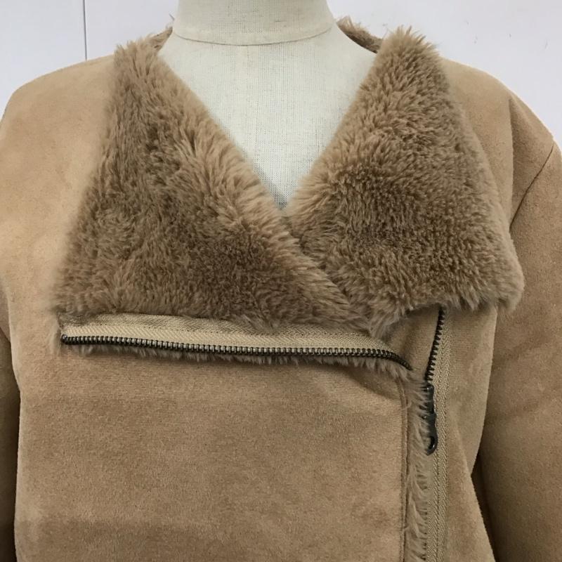 テチチ Techichi コート コート一般 1301993 フェイクムートンロングコート M 無地 ベージュ / ベージュ / レディース USED 古着 中古 10120816