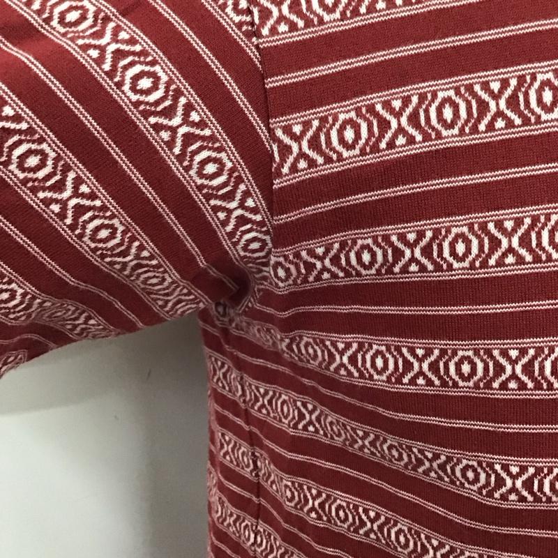 クーティー COOTIE Tシャツ 半袖 半袖カットソー プリントTシャツ クルーネックカットソー L プリント 白 / ホワイト / X えんじ / ワインレッド /  メンズ USED 古着 中古 10113144