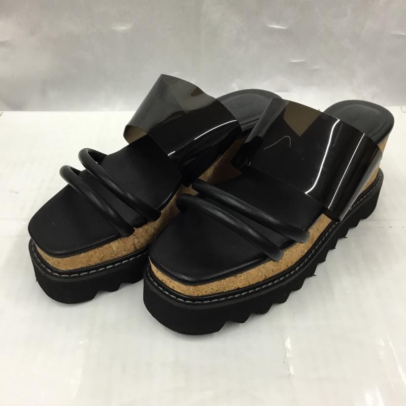 アズールバイマウジー AZUL BY MOUSSY サンダル サンダル SHARK SOLE CORK HEEL SANDALS 厚底サンダル M 無地 黒 / ブラック / レディース USED 古着 中古 10105842