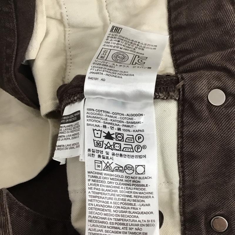リーバイストラウスアンドコー Levi Strauss & co. パンツ デニム、ジーンズ デニムパンツ ワイドパンツ カジュアルパンツ 32インチ 無地 茶 / ブラウン / メンズ USED 古着 中古 10130479