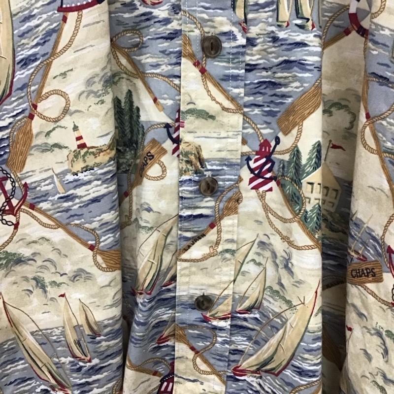 チャップス CHAPS シャツ、ブラウス 半袖 半袖シャツ プリントシャツ カラーシャツ プリント マルチカラー / マルチカラー / メンズ USED 古着 中古 10132381