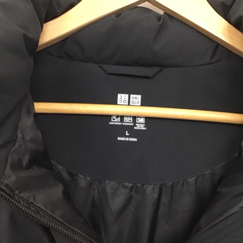 ユニクロ UNIQLO ジャケット、上着 ダウンジャケット 211-432025 シームレスダウンパーカ L 無地 黒 / ブラック / レディース USED 古着 中古 10130961