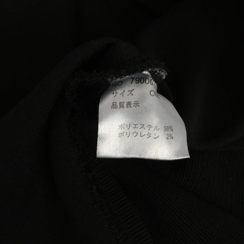 オズモーシス OSMOSIS ワンピース ひざ丈スカート 790006-320 サイドスリット 長袖 ONE SIZE 無地 黒 / ブラック / レディース USED 古着 中古 10144639