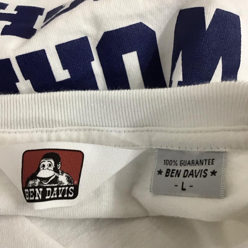 ベンデイビス BEN DAVIS Tシャツ 半袖 C-1580038 CollegeLogoS/STee プリントTシャツ 半袖カットソー L ロゴ、文字 白 / ホワイト /  メンズ USED 古着 中古 10110737