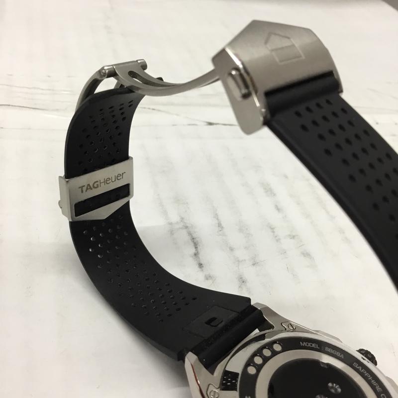 タグホイヤー TAG Heuer 腕時計 デジタル SBG8A スマートウォッチ 箱有 コネクテッドウォッチ 無地 黒 / ブラック / メンズ USED 古着 中古 10106363
