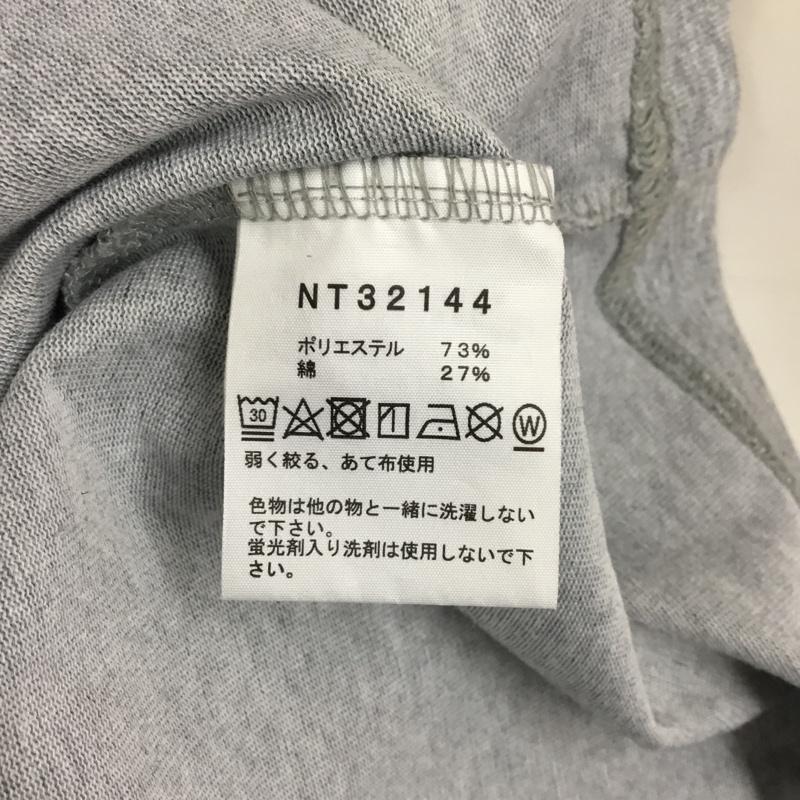 ザノースフェイス THE NORTH FACE Tシャツ 半袖 nt32144 ショートスリーブバックスクエアーロゴティー 半袖カットソー プリントTシャツ M ロゴ、文字 灰 / グレー / メンズ USED 古着 中古 10122928