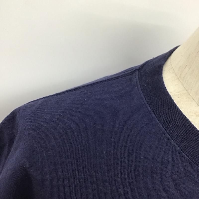 マジェスティック MAJESTIC Tシャツ 半袖 半袖カットソー プリントTシャツ クルーネックカットソー L ロゴ、文字 紺 / ネイビー /  メンズ USED 古着 中古 10111140