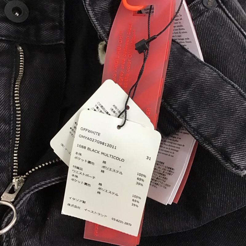 オフホワイト Off-White パンツ デニム、ジーンズ omya027g9812011 UNDERCOVER デニムパンツ スリムパンツ S プリント 黒 / ブラック /  メンズ USED 古着 中古 10126257