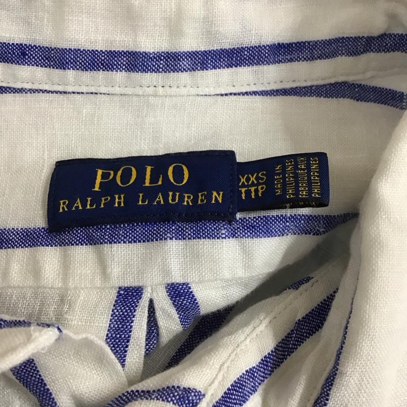 ポロラルフローレン POLO RALPH LAUREN シャツ、ブラウス 長袖 長袖シャツ ストライプシャツ カラーシャツ 長袖カットソー XXS ストライプ 白 / ホワイト / レディース USED 古着 中古 10115987