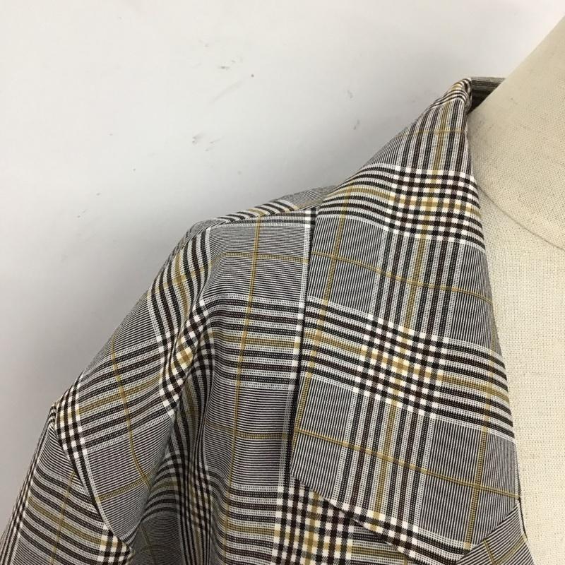 ヘザー Heather ジャケット、上着 ジャケット、ブレザー HE070442TS ダブルテーラードジャケット FREE チェック 灰 / グレー / X 白 / ホワイト / X 黒 / ブラック / X ベージュ / ベージュ / レディース USED 古着 中古 10122101