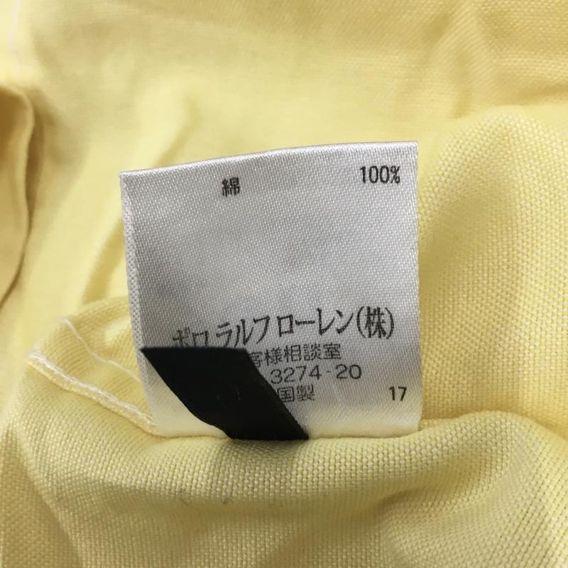 ラルフローレン RALPHLAUREN シャツ、ブラウス 長袖 ボタンダウンシャツ 4 無地 黄 / イエロー / レディース USED 古着 中古 10110630
