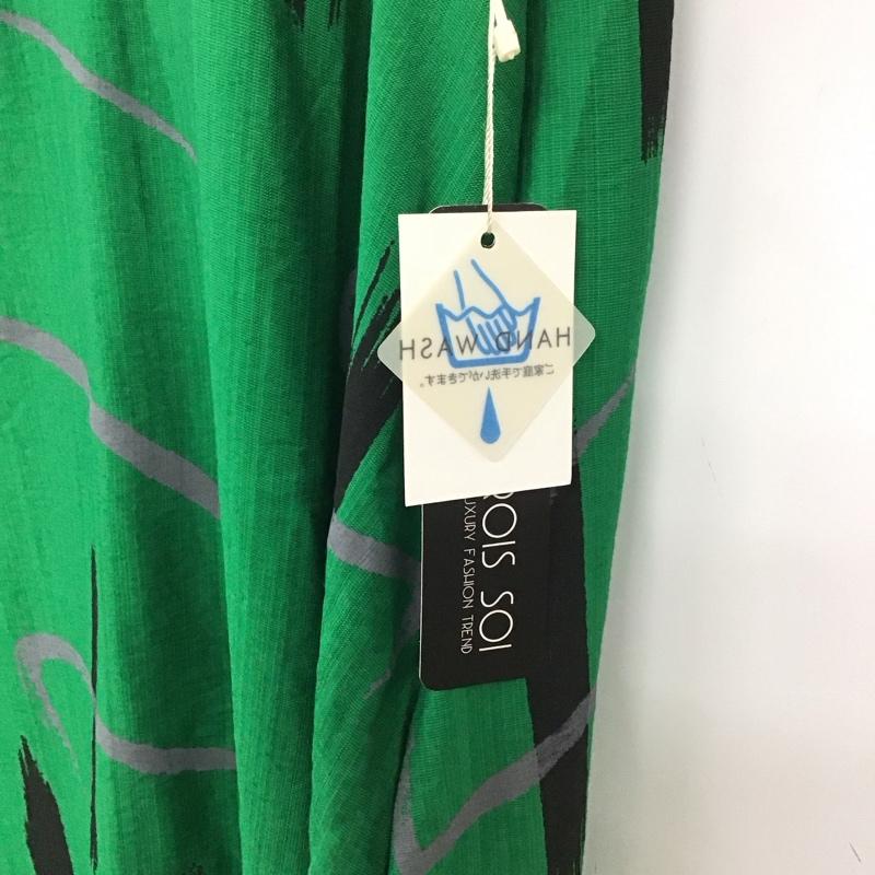 ジュクロイスソワ je crois soi ワンピース ひざ丈スカート 無地 緑 / グリーン / レディース USED 古着 中古 10134209