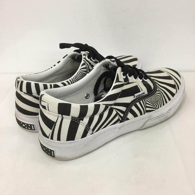ヴィジョン ストリート ウェア VISION STREET WEAR スニーカー スニーカー VSW-9152 ローテクスニーカー 26cm 26.0cm 総柄 白 / ホワイト / X 黒 / ブラック / メンズ USED 古着 中古 10124275
